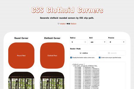 Tiny Little Tool for Web Designers CSS Clothoid Corners