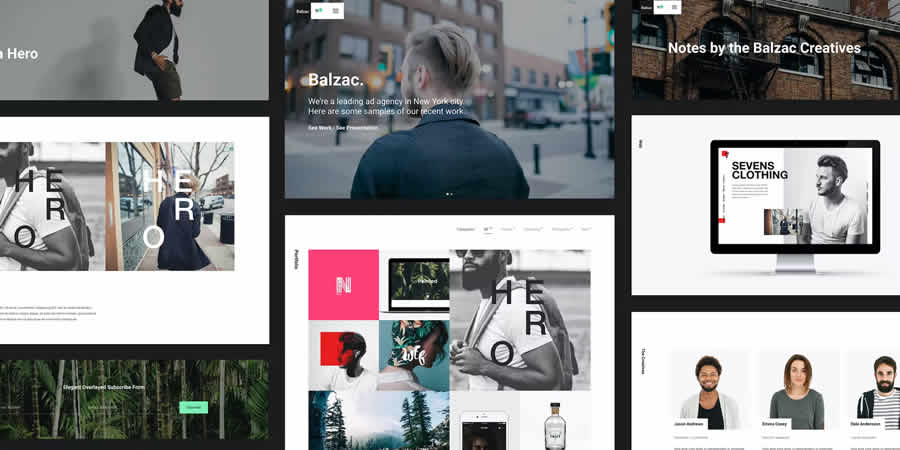 Balzac Creative HTML5 Agencies Free Responsive HTML CSS Web Template