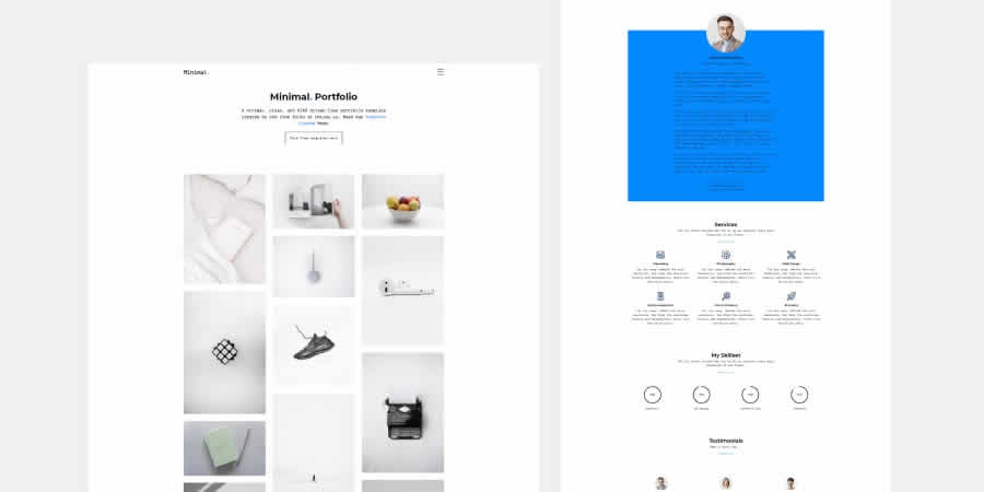 Minimal Bootstrap Portfolio Free Responsive HTML CSS Web Template