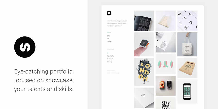 Sonex Minimalistic Portfolio Free Responsive HTML CSS Web Template