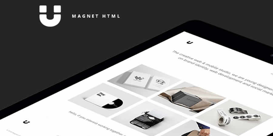 Magnet Minimalistic Portfolio Free Responsive HTML CSS Web Template