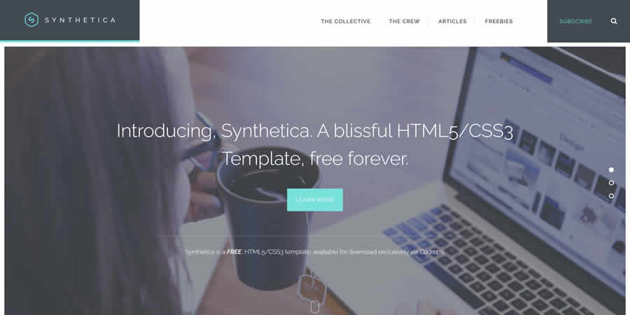 Synthetica One-Page Free Responsive HTML CSS Web Template
