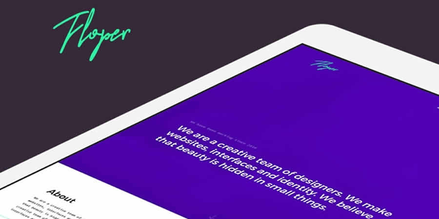 Floper One-Page Portfolio Free Responsive HTML CSS Web Template