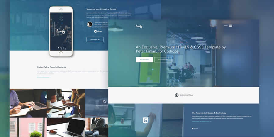 Boxify One-Page Free Responsive HTML CSS Web Template