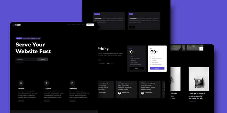 Hook Dark Free Responsive HTML CSS Web Template