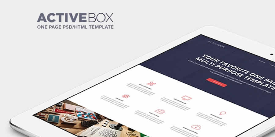 Activebox One-Page Free Responsive HTML CSS Web Template