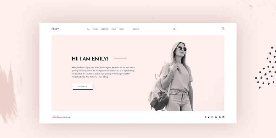 Emily Personal Blog Free Responsive HTML CSS Web Template