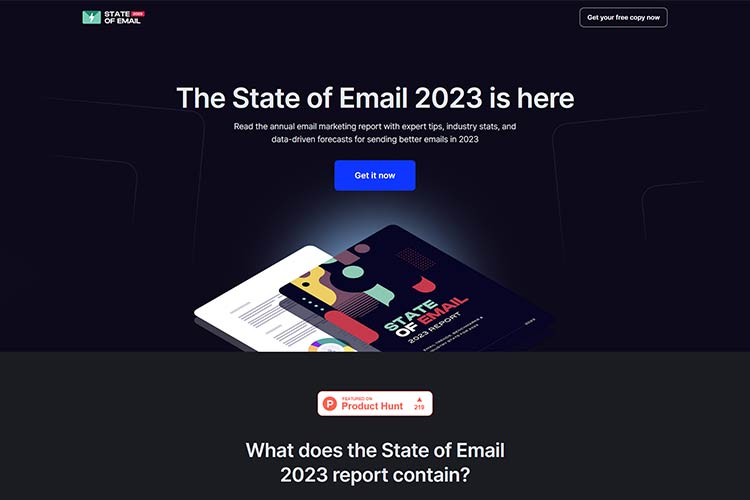 Example from The State of Email 2023