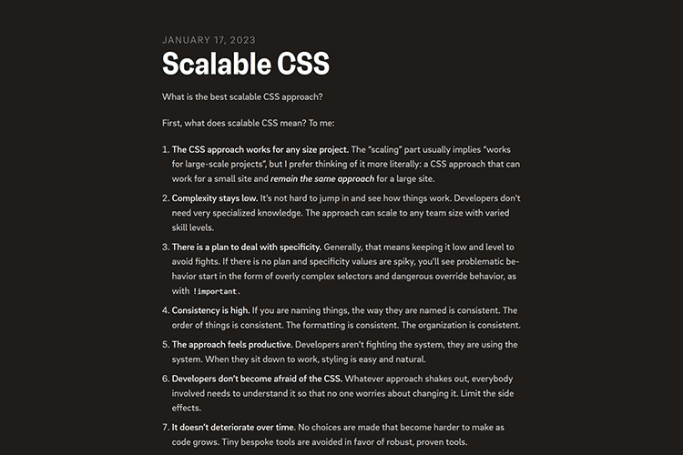 Example from Scalable CSS