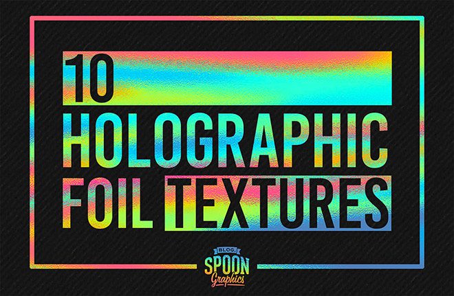 10 Textures To Simulate Holographic Foil Print Effects