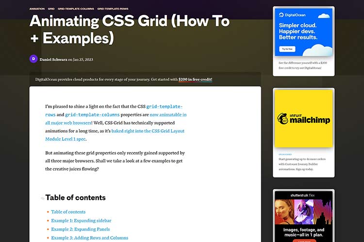 Example from Animating CSS Grid (How To + Examples)