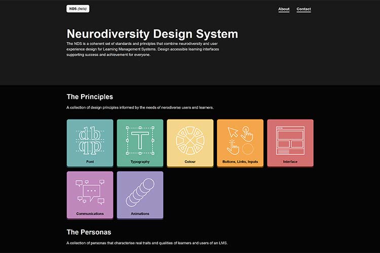 Example from Neurodiversity Design System