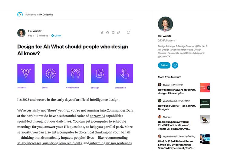 Example from Design for AI: What should people who design AI know?