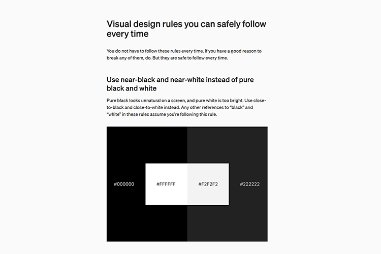 Example from Visual design rules you can safely follow every time