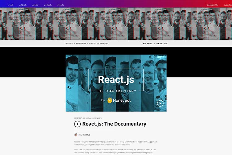 Example from React.js: The Documentary