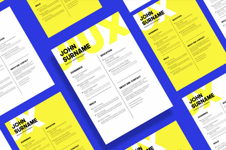 Example from 20 Beautiful & Free Resume Templates for Designers