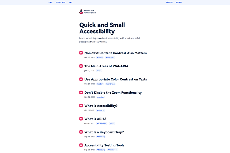 Example from Quick and Small Accessibility