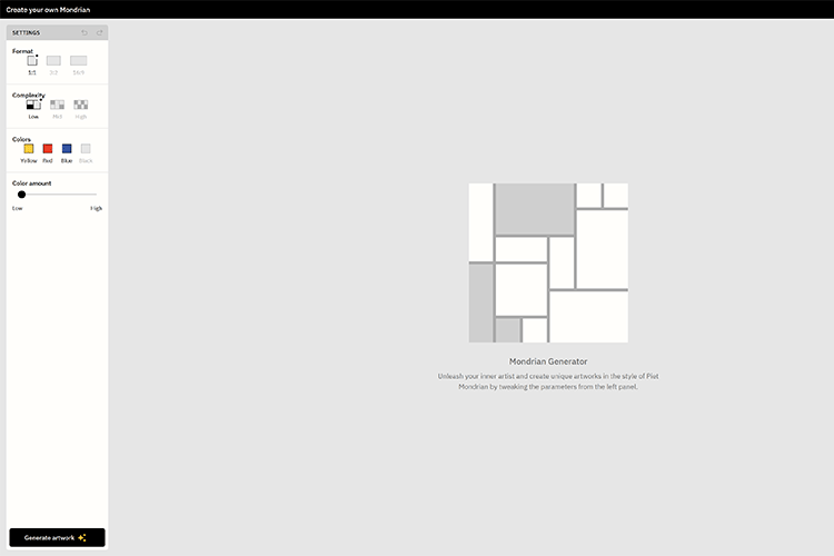 Example from Mondrian Generator