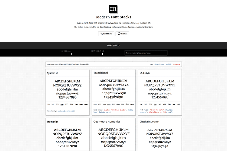 Example from Modern Font Stacks