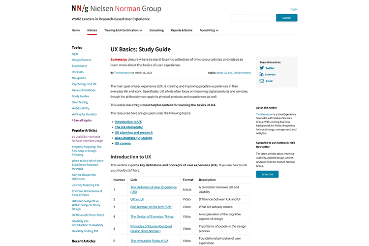 UX Basics: Study Guide
