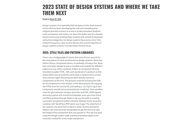 2023 State of Design Systems and Where We Take Them Next