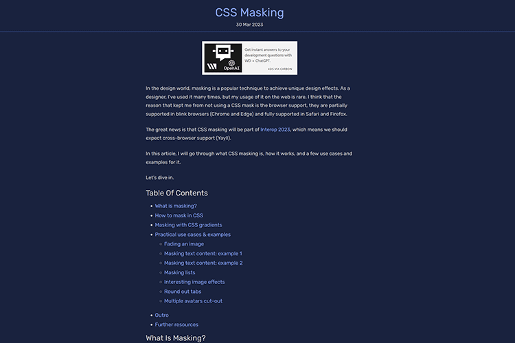 CSS Masking