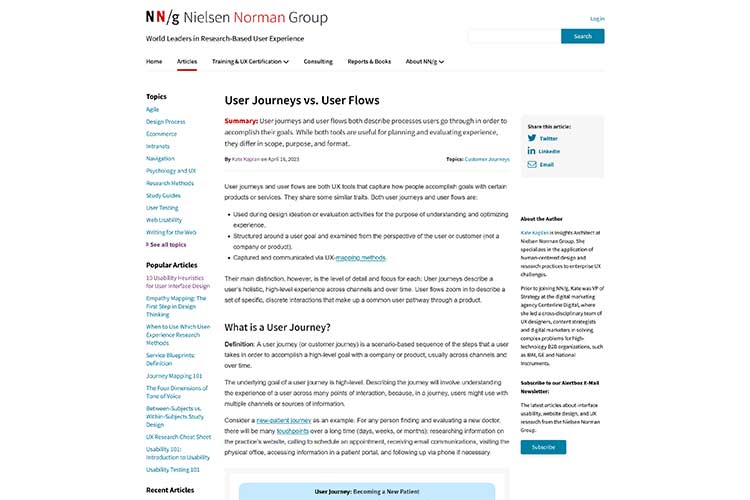 User Journeys vs. User Flows