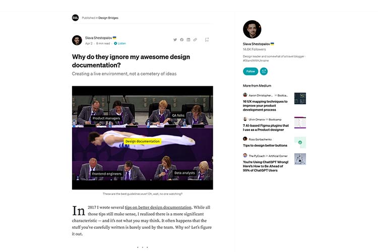 Why do they ignore my awesome design documentation?