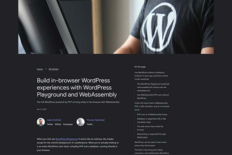 Build in-browser WordPress experiences with WordPress Playground and WebAssembly