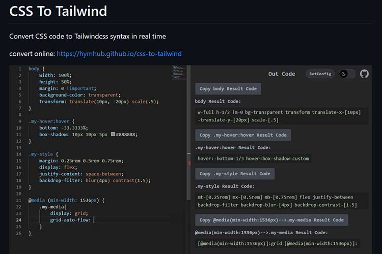 CSS To Tailwind