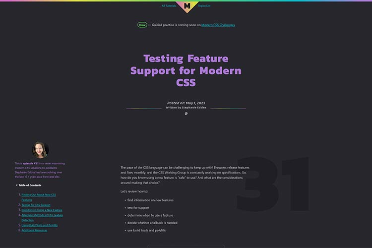 Testing Feature Support for Modern CSS
