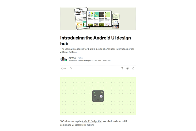 Introducing the Android UI design hub