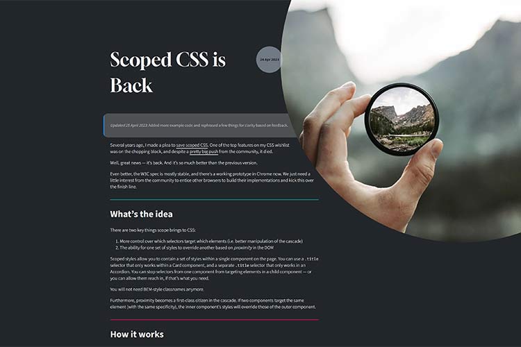 Scoped CSS is Back