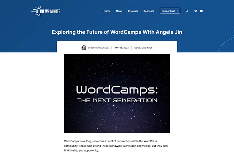 Exploring the Future of WordCamps With Angela Jin