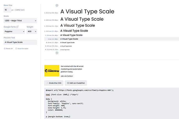 Type Scale