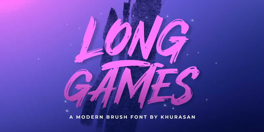 Long Games Modern Brush Gaming Font Video Games