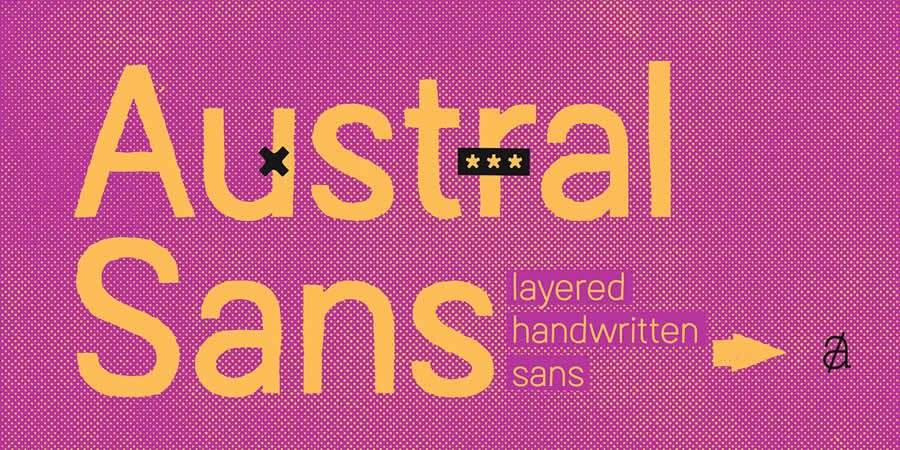 Austral Sans Handdrawn Layered Gaming Font Video Games
