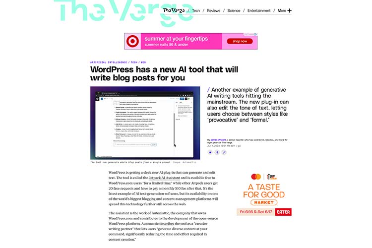 WordPress has a new AI tool that will write blog posts for you