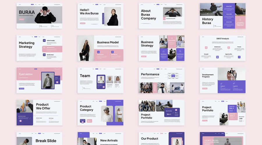 Creative Business Fashion free keynote presentation template