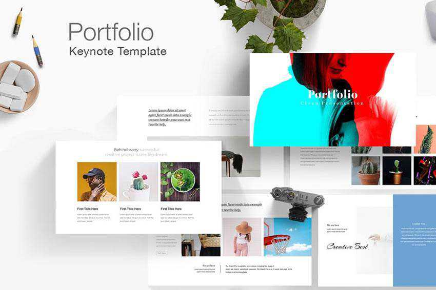 Freepiker Portfolio - free keynote presentation template