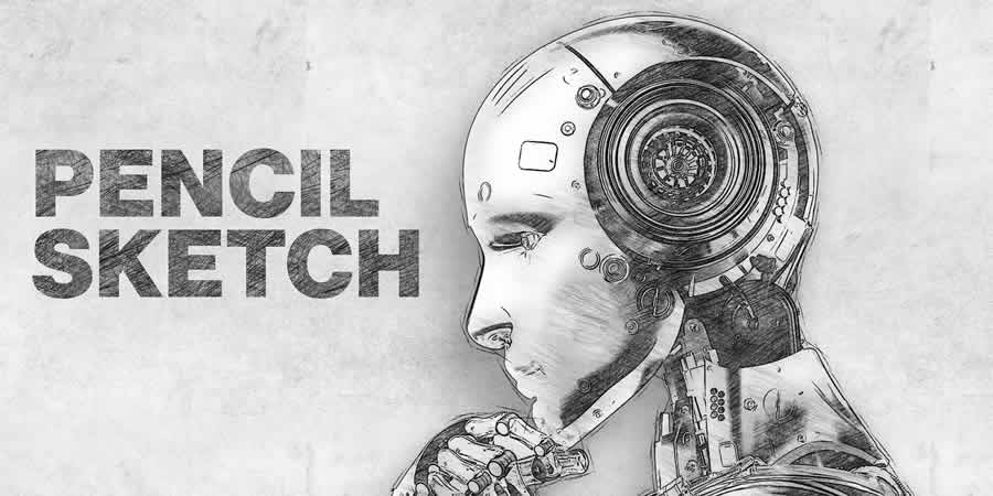 Pencil Sketch Photoshop Action Set