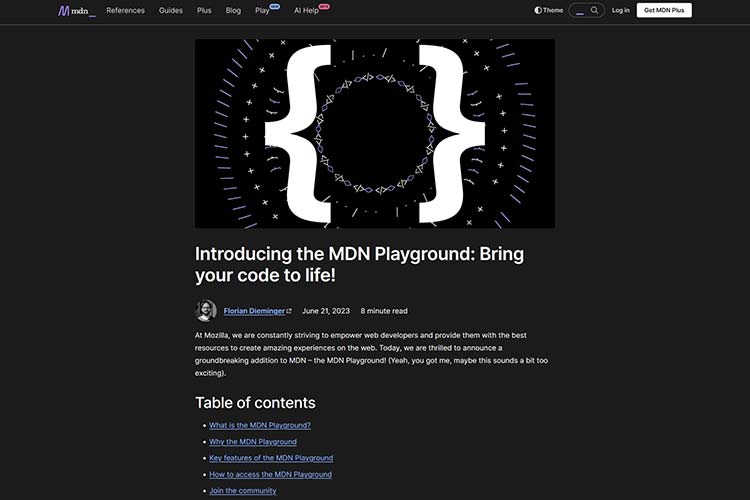 Introducing the MDN Playground: Bring your code to life!