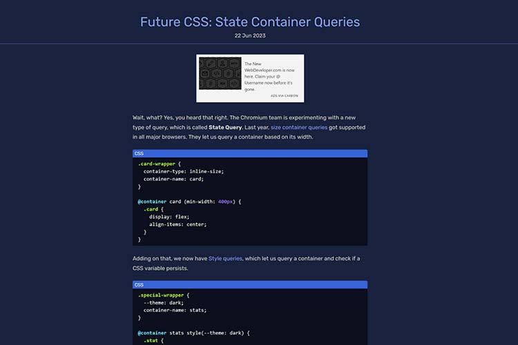 Future CSS: State Container Queries
