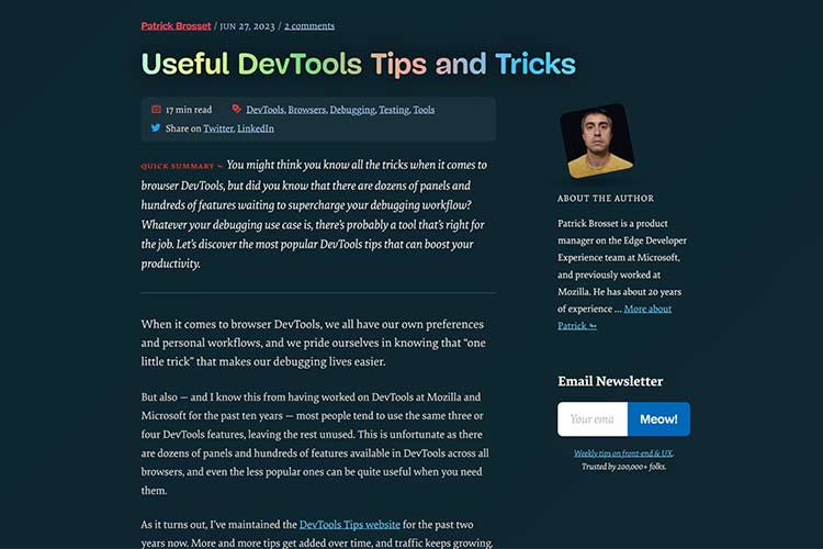 Useful DevTools Tips and Tricks