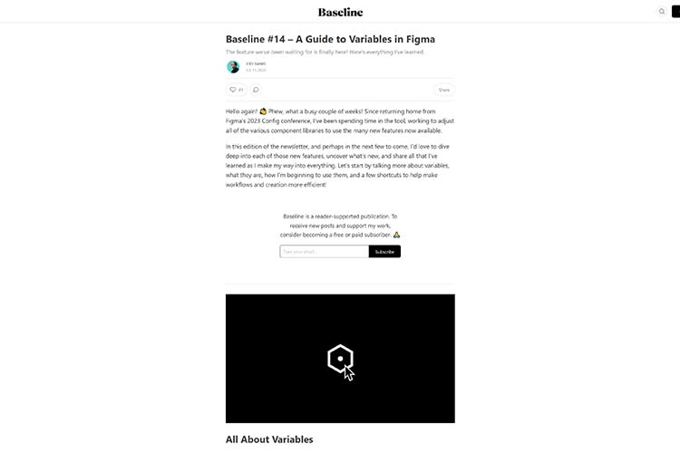 Baseline #14 – A Guide to Variables in Figma