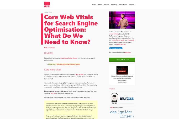 Core Web Vitals for Search Engine Optimisation: What Do We Need to Know?