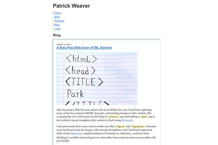 A Blog Post With Every HTML Element