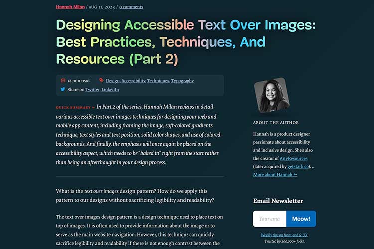 Designing Accessible Text Over Images: Best Practices, Techniques, And Resources (Part 2)
