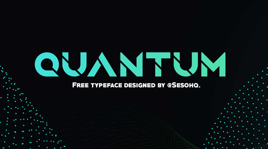 Quantum Stencil Font