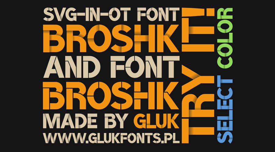 BroshK Free Stencil Font